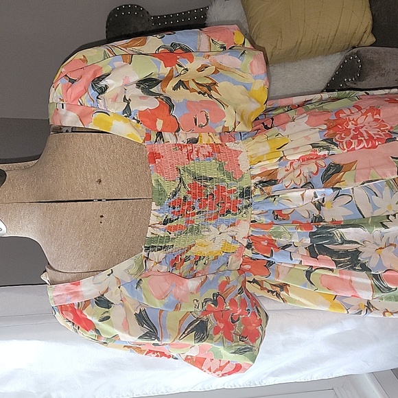 Nobodys Child Pastel Floral Nova Smock Midi Dress - Picture 8 of 10